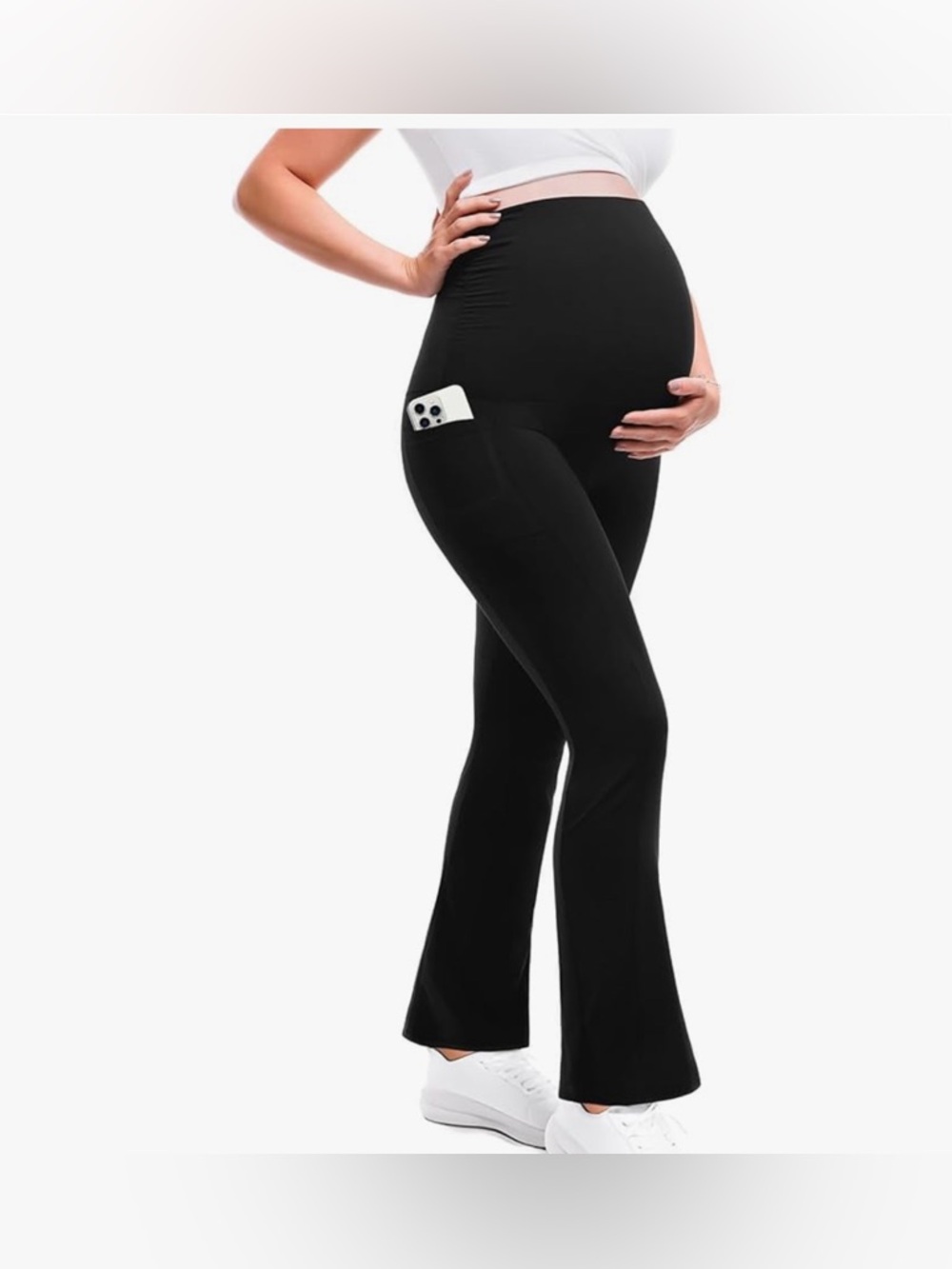 Set of Four- Red, 2x Black, Olive. Maternity leggings, with pockets xl 29 inseam